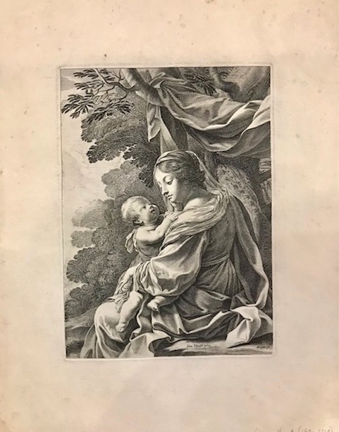 Lasne Michel (1590 ca.-1667) (Madonna con Gesù bambino) 1640 ca.  Parigi 